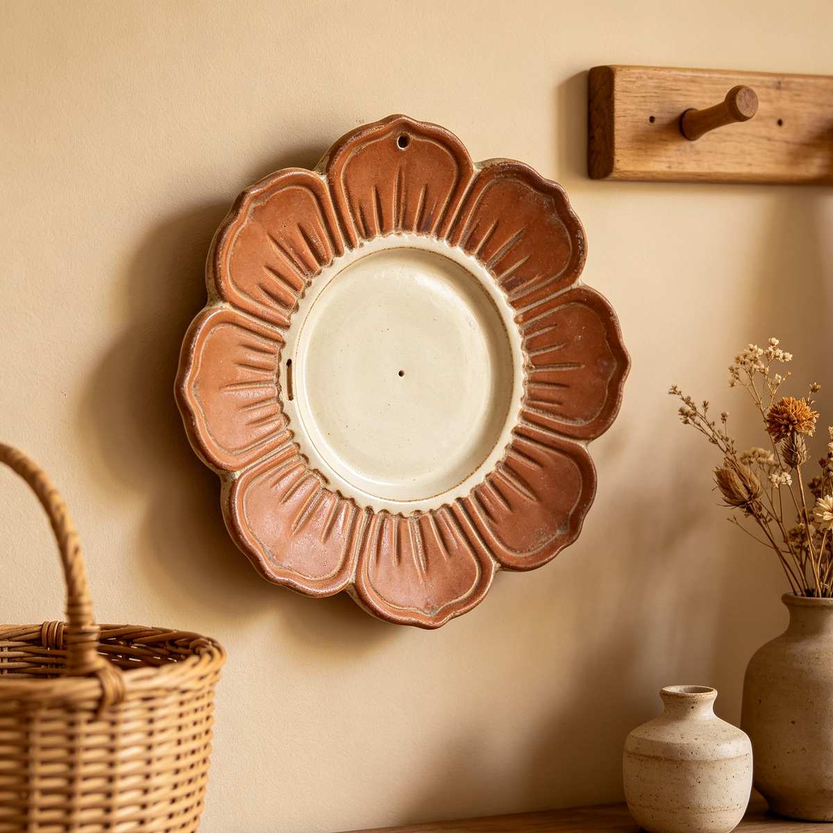 Bohemian Vintage Petal Ceramic Wall Tray