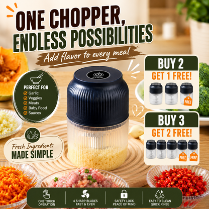 🔥Powerful Electric Food Chopper – One-Touch Mini Kitchen Blender