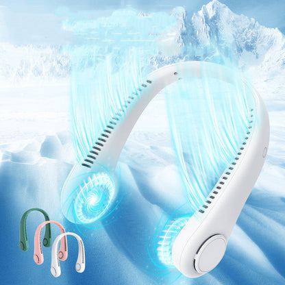 ❄️ Wearable Neck Fan – Bladeless Hands-Free Cooling Fan with USB Rechargeable & Quiet Airflow