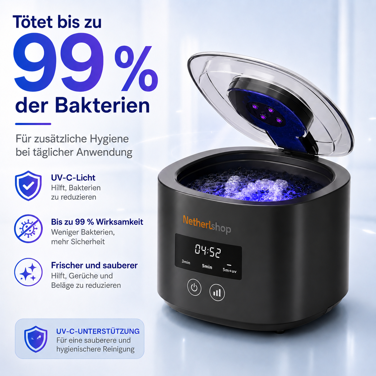 ❄️Zomerfresh 50% Korting!🦷Denture Dome Ultrasone UV-C Reiniger – Voor een Frisser, Schoner Kunstgebit in Slechts 5 Minuten