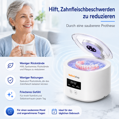 ❄️Zomerfresh 50% Korting!🦷Denture Dome Ultrasone UV-C Reiniger – Voor een Frisser, Schoner Kunstgebit in Slechts 5 Minuten