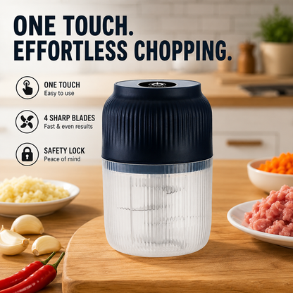 🔥Powerful Electric Food Chopper – One-Touch Mini Kitchen Blender
