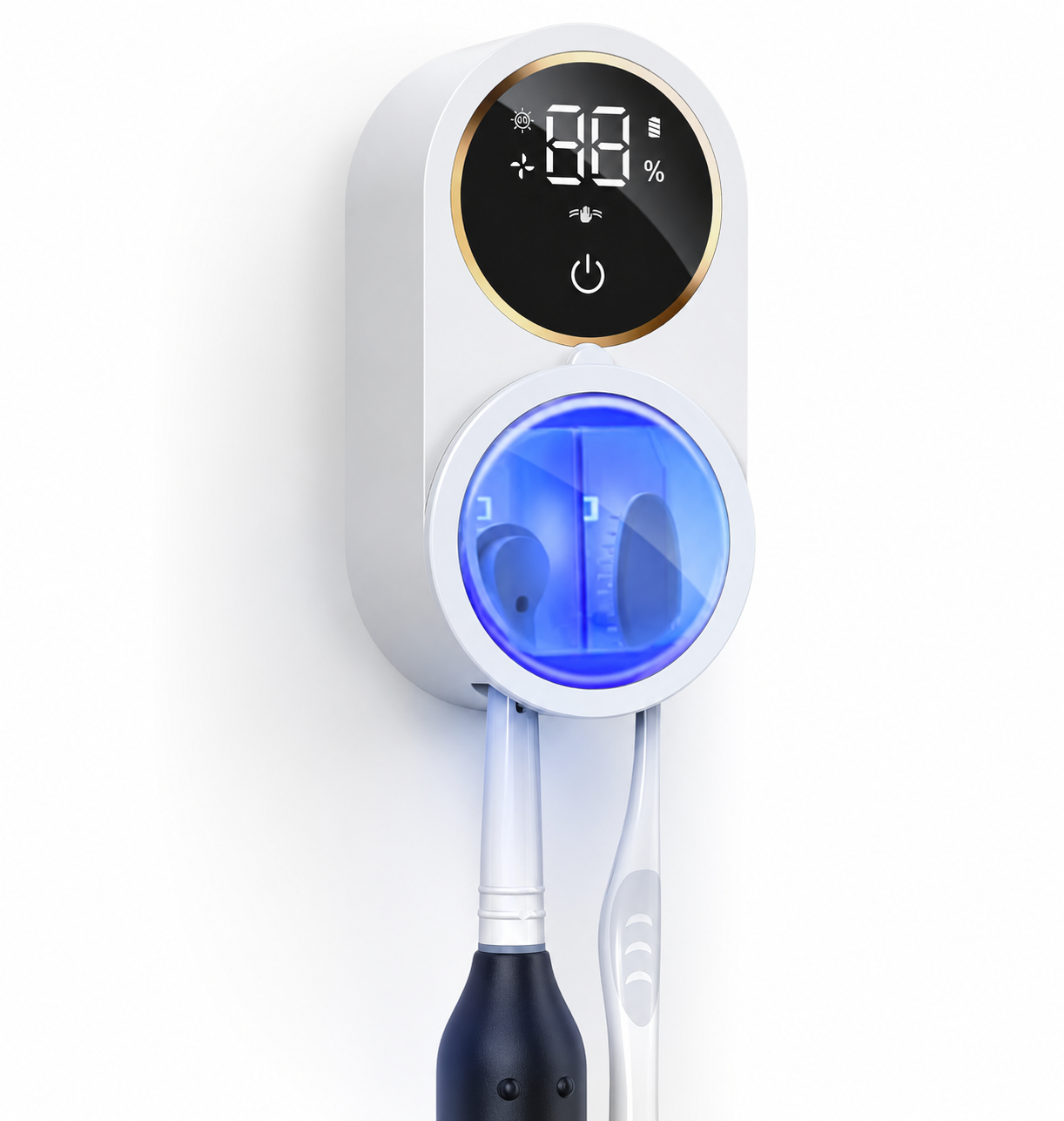 Dual Compartment Automatic Toothbrush Sanitizer