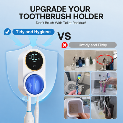 Dual Compartment Automatic Toothbrush Sanitizer
