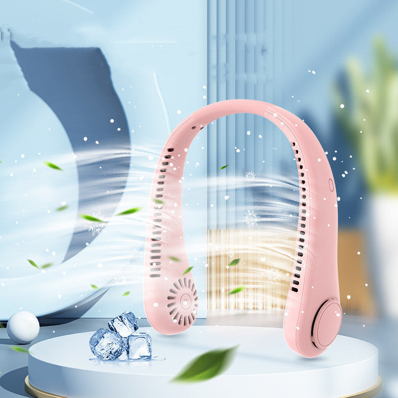 ❄️ Wearable Neck Fan – Bladeless Hands-Free Cooling Fan with USB Rechargeable & Quiet Airflow