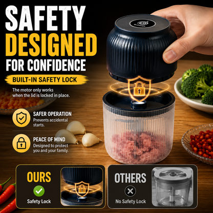 🔥Powerful Electric Food Chopper – One-Touch Mini Kitchen Blender