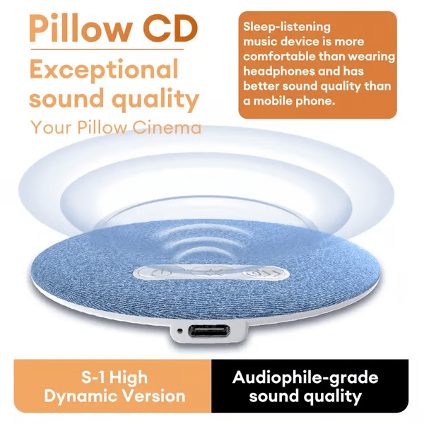 🔥49% OFF🔥 - S1 Ultra-Thin Bluetooth Pillow Speaker with Bluetooth 6.0 - Bone Conduction Technology