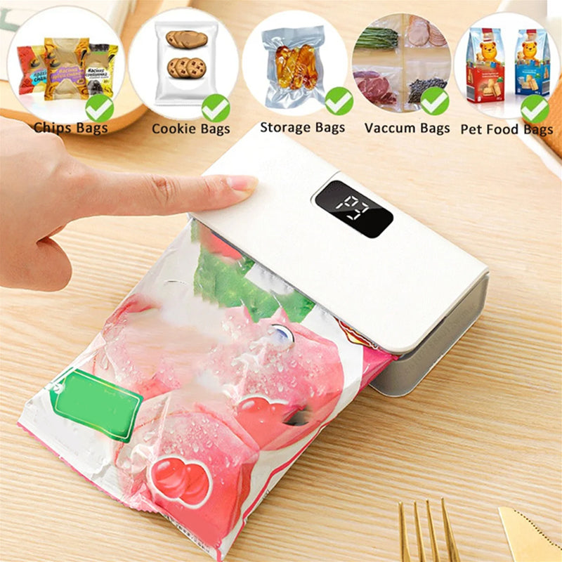 ✂️ 2-in-1 Mini Bag Sealer & Cutter for Food Storage and Freshness