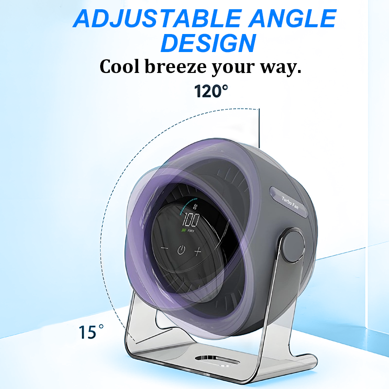 ❄️Zomerfresh 50% Korting!🌬️ 100-Standen Mini Bureauventilator met Digitaal Display – Oplaadbaar, Compact & Krachtig voor Thuis en Kantoor