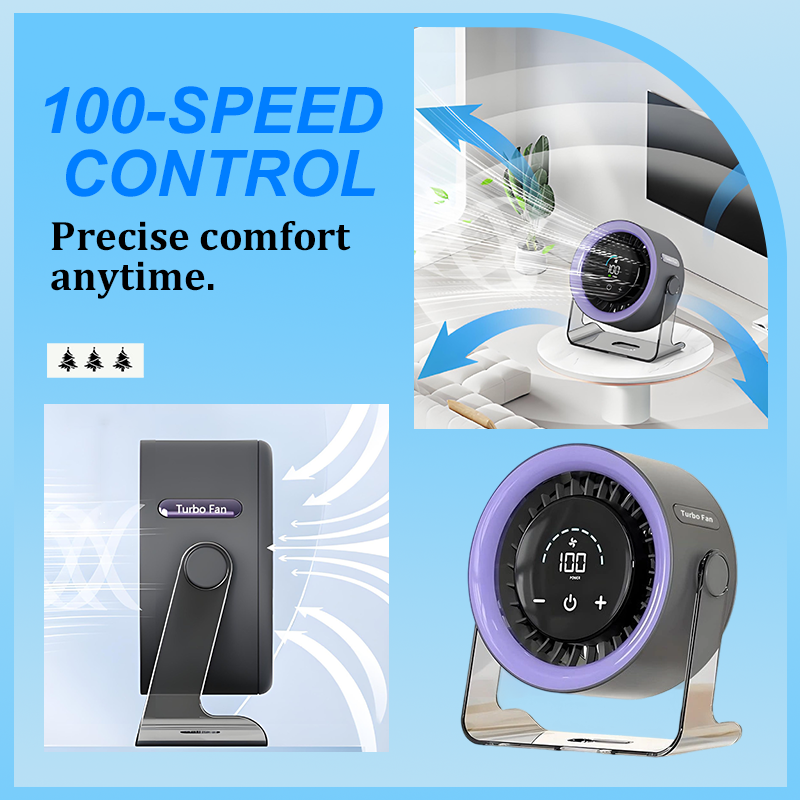 ❄️Zomerfresh 50% Korting!🌬️ 100-Standen Mini Bureauventilator met Digitaal Display – Oplaadbaar, Compact & Krachtig voor Thuis en Kantoor